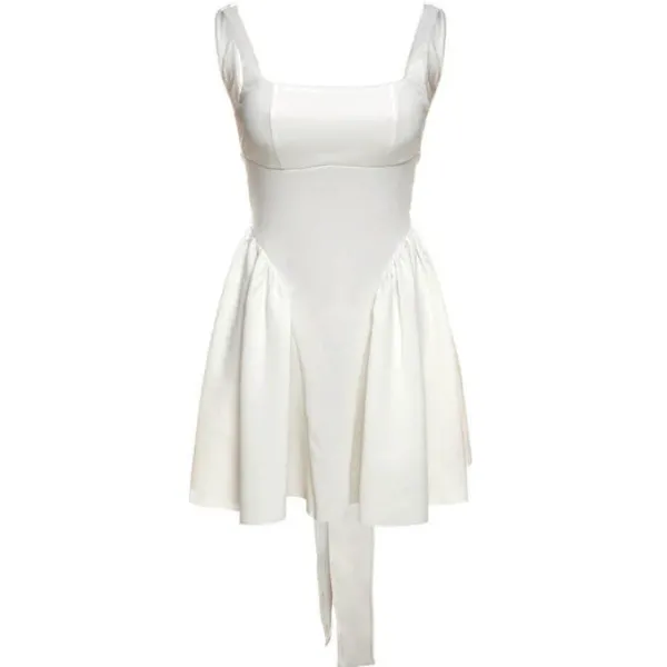 Dresses & Rompers*Boogzel Clothing Garden Of Envy Back-Tie Milkmaid Dress White