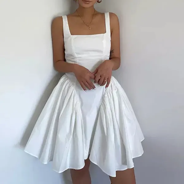Dresses & Rompers*Boogzel Clothing Garden Of Envy Back-Tie Milkmaid Dress White