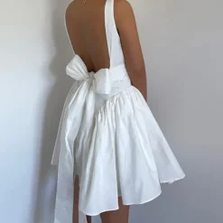 Dresses & Rompers*Boogzel Clothing Garden Of Envy Back-Tie Milkmaid Dress White