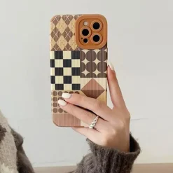 Iphone Cases*Boogzel Clothing Geometric Print iPhone Case Brown