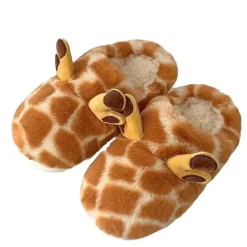 Mad*Boogzel Clothing Giraffe Plush Slippers Orange