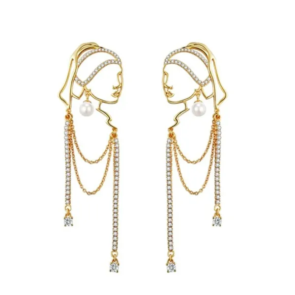 Earrings*Boogzel Clothing Girl With a Pearl Outline Earrings