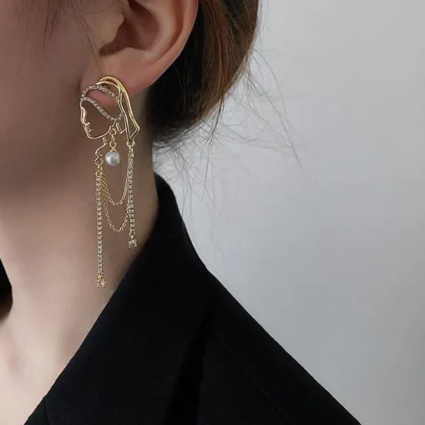 Earrings*Boogzel Clothing Girl With a Pearl Outline Earrings