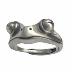 Rings*Boogzel Clothing Goblincore Frog Ring Silver