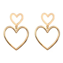 Earrings*Boogzel Clothing Heart Earrings Gold