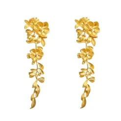 Earrings*Boogzel Clothing en Blossom Drop Earrings Gold