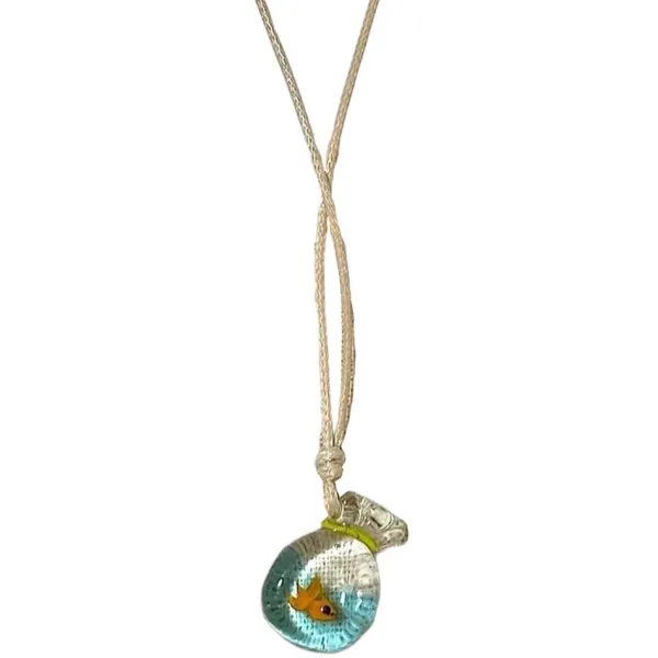 Necklaces & Chokers*Boogzel Clothing Goldfish Pendant Necklace Blue