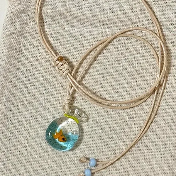 Necklaces & Chokers*Boogzel Clothing Goldfish Pendant Necklace Blue