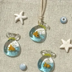 Necklaces & Chokers*Boogzel Clothing Goldfish Pendant Necklace Blue