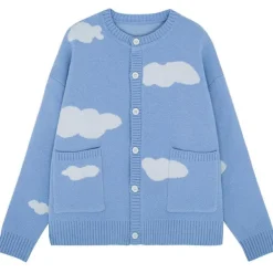 Knit Cardigans|Sweaters*Boogzel Clothing Gone Dreaming Cloud Cardigan Blue