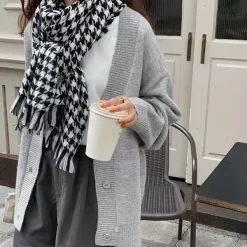 Other*Boogzel Clothing Good Manners Houndstooth Scarf