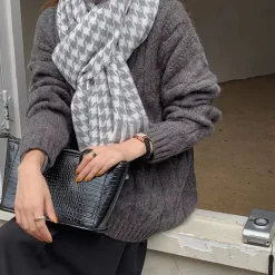Other*Boogzel Clothing Good Manners Houndstooth Scarf