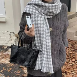Other*Boogzel Clothing Good Manners Houndstooth Scarf