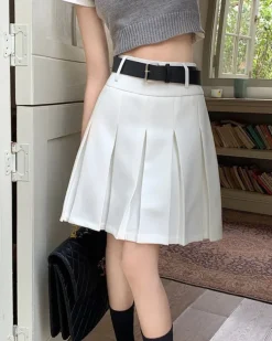 Skirts*Boogzel Clothing Good Manners Knee-Length Pleated Skirt