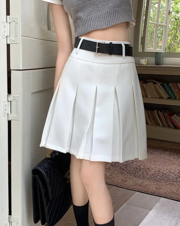 Skirts*Boogzel Clothing Good Manners Knee-Length Pleated Skirt