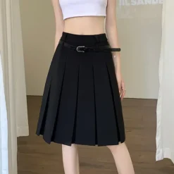 Skirts*Boogzel Clothing Good Manners Midi Pleated Skirt