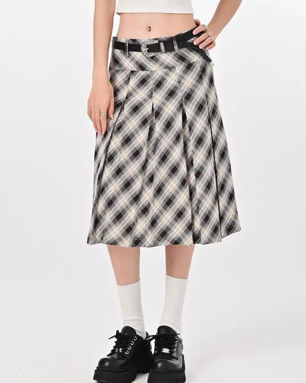 Skirts*Boogzel Clothing Good Manners Plaid Kilt Skirt