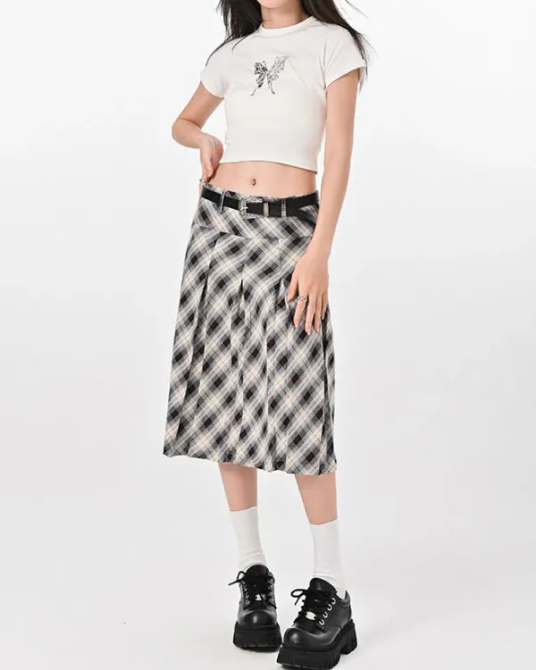 Skirts*Boogzel Clothing Good Manners Plaid Kilt Skirt