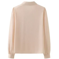 Long Sleeve Tops*Boogzel Clothing Good Manners Ruffle Bow Tie Neck Shirt