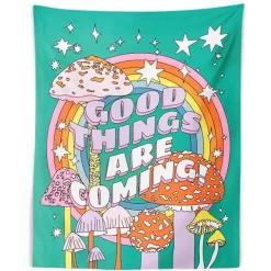 Posters / Tapestry*Boogzel Clothing Good Things are Coming Wall Tapestry Green