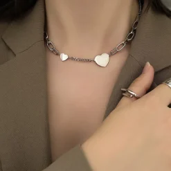 Necklaces & Chokers*Boogzel Clothing Got Passion Heart Necklace Silver