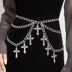 Other|Belts & Chains*Boogzel Clothing Gothic Cross Layered Chain Belt