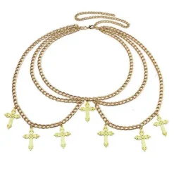 Other|Belts & Chains*Boogzel Clothing Gothic Cross Layered Chain Belt