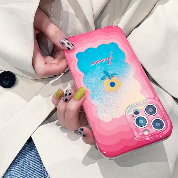 Iphone Cases*Boogzel Clothing Gradient Flower iPhone Case Pink