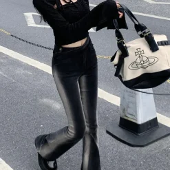 Jeans*Boogzel Clothing Gradient Skinny Flare Jeans Black
