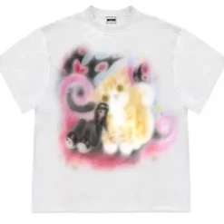Aesthetic T-Shirts & Graphic Tees*Boogzel Clothing Graffiti Dreams Cat T-Shirt