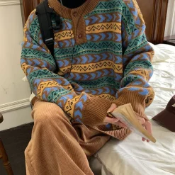 Sweaters*Boogzel Clothing Grandmacore Sweater Brown/green