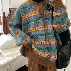 Sweaters*Boogzel Clothing Grandmacore Sweater Brown/green