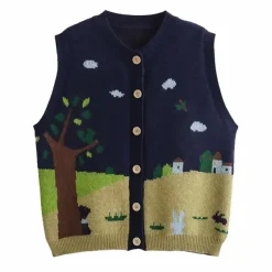 Knit Vests*Boogzel Clothing Grandma's House Button Up Vest