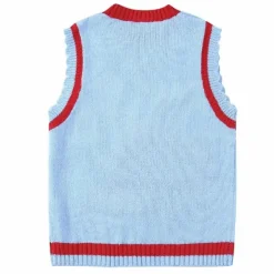 Knit Vests*Boogzel Clothing Grandma's House Knit Vest Blue/red