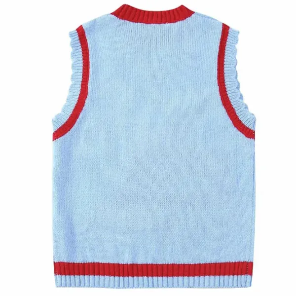 Knit Vests*Boogzel Clothing Grandma's House Knit Vest Blue/red