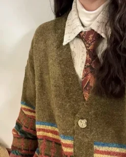 Knit Cardigans*Boogzel Clothing Grandpa Aesthetic Oversized Cardigan Green
