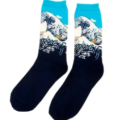 Socks*Boogzel Clothing Great Wave off Kanagawa Socks Blue