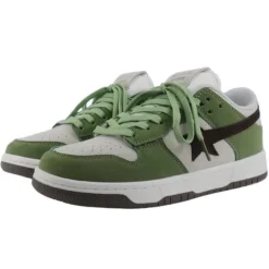 Classics|Aesthetic Sneakers*Boogzel Clothing Green & Black Aesthetic Star Sneakers Green/black