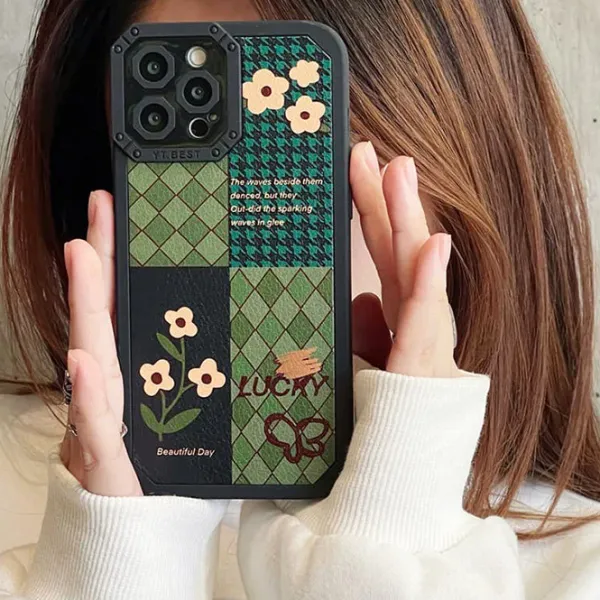 Iphone Cases*Boogzel Clothing Green Argyle Patchwork iPhone Case