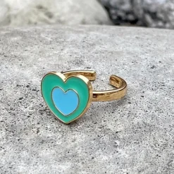 Anxiety Rings|Rings*Boogzel Clothing Green Heart Anxiety Ring