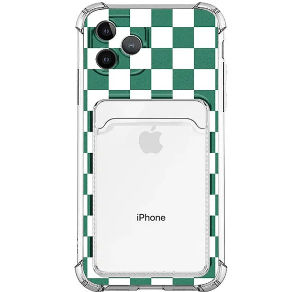 Iphone Cases*Boogzel Clothing Plaid Photo Holder iPhone Case Green