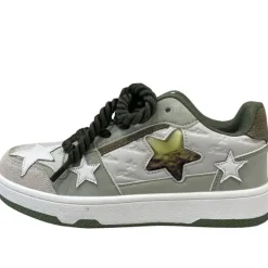Aesthetic Sneakers*Boogzel Clothing Clear Star Sneakers Grey