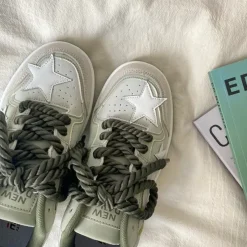 Aesthetic Sneakers*Boogzel Clothing Clear Star Sneakers Grey