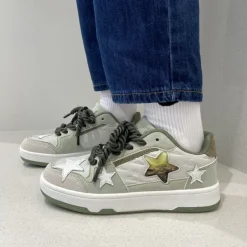 Aesthetic Sneakers*Boogzel Clothing Clear Star Sneakers Grey