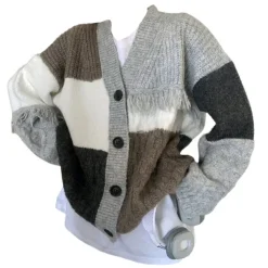 Knit Cardigans*Boogzel Clothing Fringe Grandma Cardigan Grey