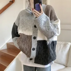 Knit Cardigans*Boogzel Clothing Fringe Grandma Cardigan Grey