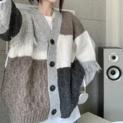 Knit Cardigans*Boogzel Clothing Fringe Grandma Cardigan Grey