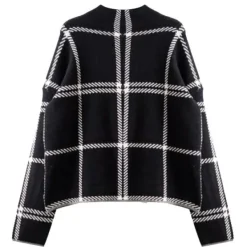 Sweaters*Boogzel Clothing Grid Lounge Sweater