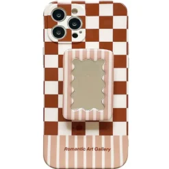 Iphone Cases*Boogzel Clothing Groovy Mirror Checker iPhone Case Brown