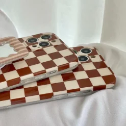 Iphone Cases*Boogzel Clothing Groovy Mirror Checker iPhone Case Brown